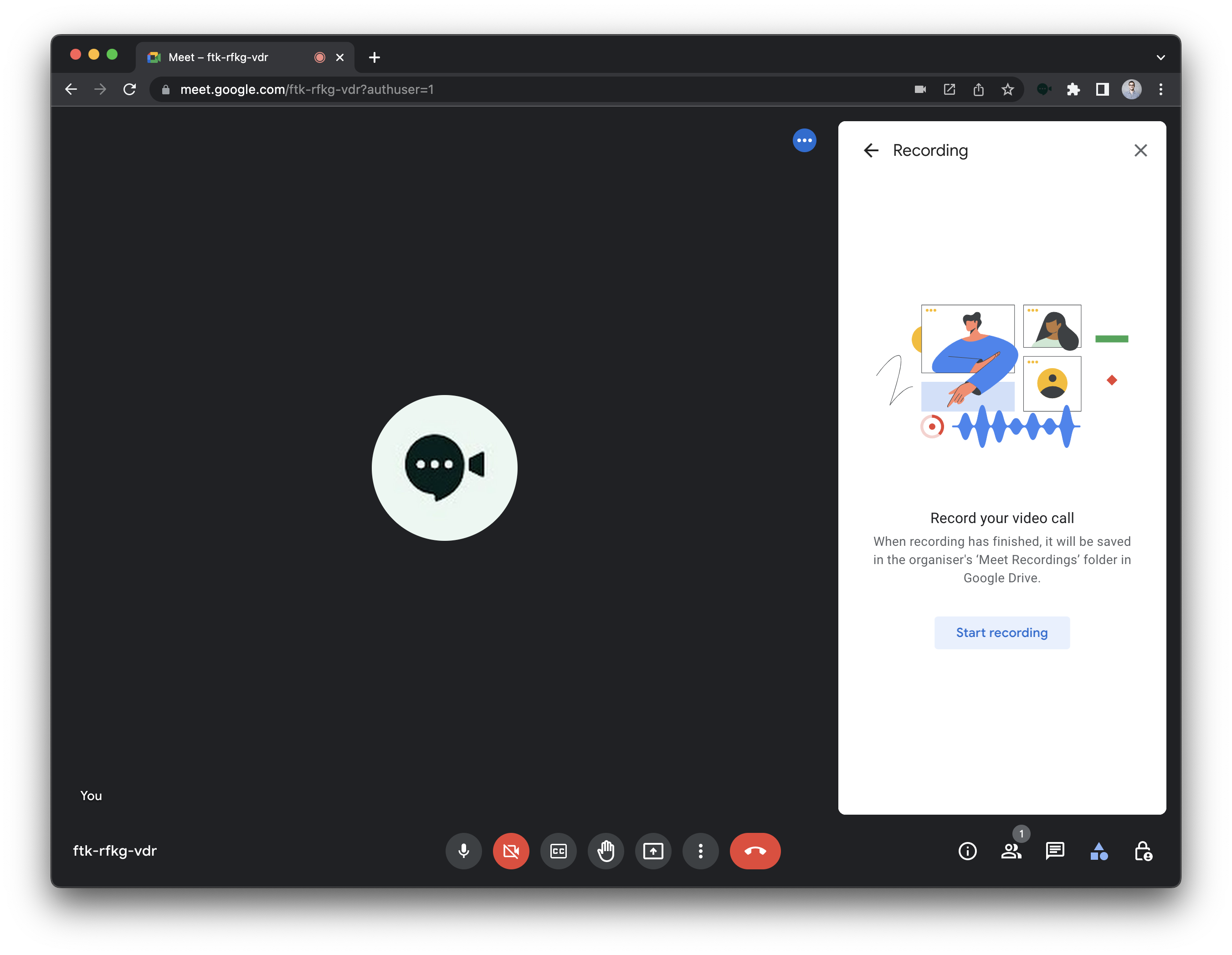 how to record presentation on google meet